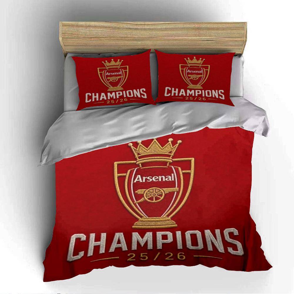 Arsenal Чемпионы Комплект постельного белья Постельное белье Комплект пододеяльника Пододеяльник Наволочки Домашний декор (1 * Пододеяльник 2 * Наволочки, без одеяла)