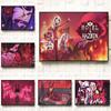 Anime Alastor H-Hazbin H-Hotels Cartoon Character Dark Red Black Poster Print Wall Art Pictures Canvas Painting Room Home Decor