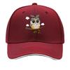 Cute Leopard Bow Owl Sitting On Branch Sandwich Baseball Cap Unisex Women Sun Cap Outdoor Workouts Hat