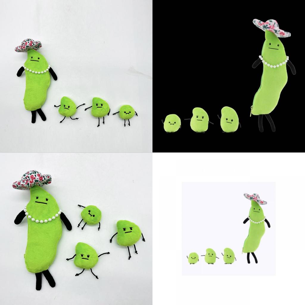 Cute Secret Staycation Edamame Family Plush Premium Quality Green Doll For Home
