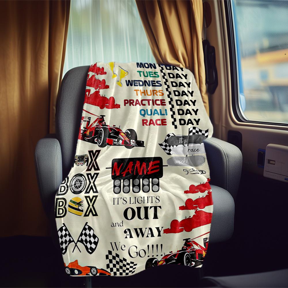 Racing Theme Rv Blanket Comfortable Soft Lightweight Allseason Multipurpose Blanket For Travel Camping Picnics Sofas Rvs Beds Living Rooms Giftst70