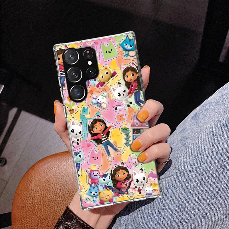 Cartoon Gabbys Dollhouse Phnoe Case for Samsung Galaxy S26 S25 Edge S23 S24 Ultra S22 Plus S21 S20 FE Unique Cover Soft Coque Ga