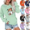 Women's Fashionable, Casual, Comfortable Round-neck, Hooded, Long-sleeved, Halloween-print Warm Sweater