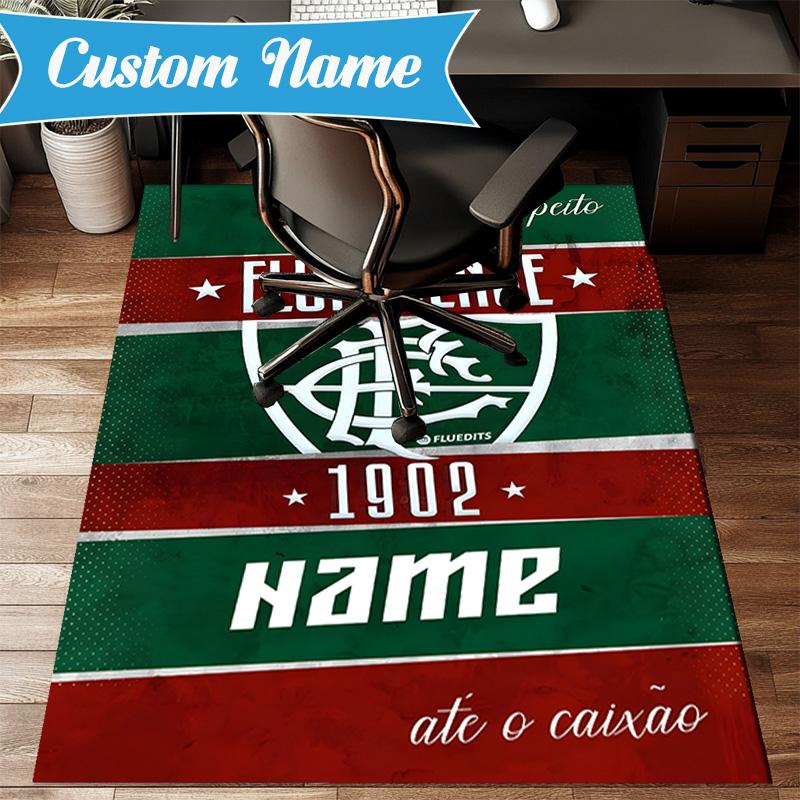 Custom Name Fluminense FC Crest Rug Game Carpet, Floor Mat for Bedroom Living Room Entryway Rug, Home Decor Idea Gift for Christmas birthday