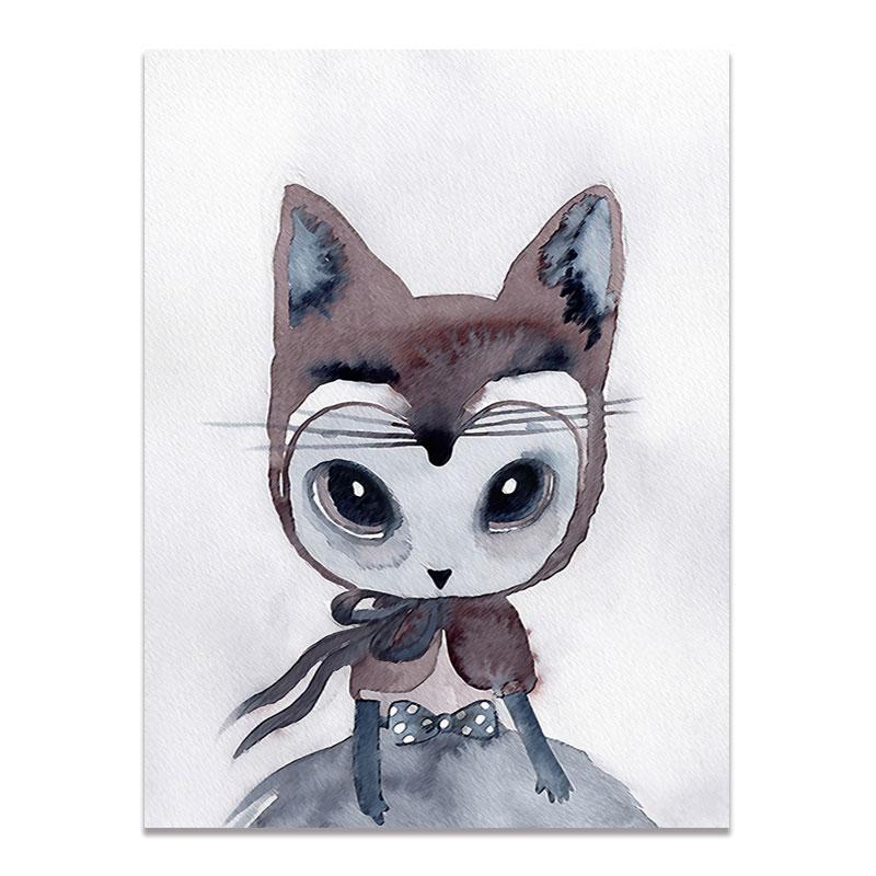 Современный скандинавский кролик для девочек, ангел, настенное искусство, мультяшная картина на холсте, спрей, цветной художественный постер, детские настенные фрески для детской комнаты