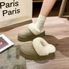 Thick-bottomed foreign trade large-size Mao Mao drag 2024 autumn and winter popular fashion outer wear velvet warm women's snow boots women