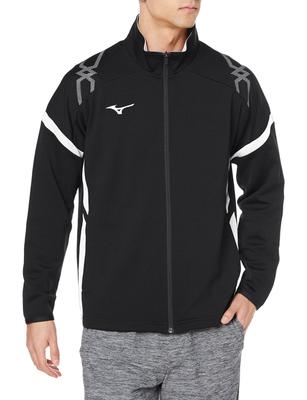 Mizuno Тренировочная куртка MC Line, размер S, для разминки, отводящая пот, быстросохнущая, для ношения, 32MCA110, Черный,