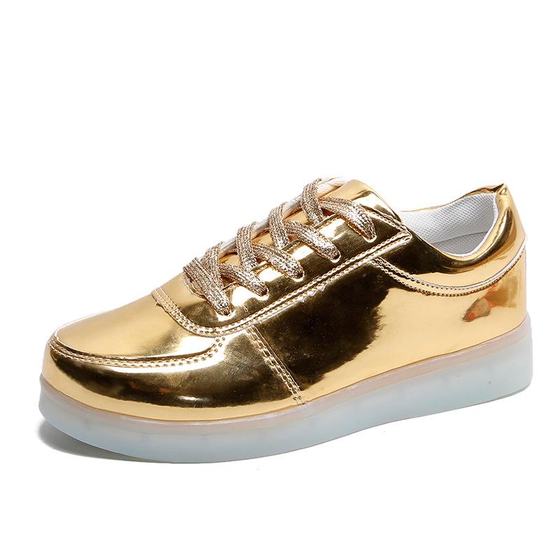 Светящиеся светодиодные туфли, однотонные мигающие USB-удобные кроссовки