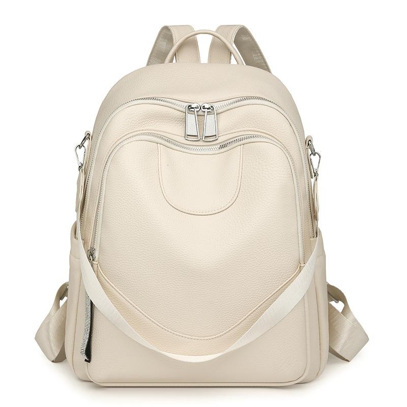 Женский мягкий кожаный рюкзак большой вместимости рюкзак для дальних поездок студенческий школьный рюкзак многофункциональная сумка через плечо