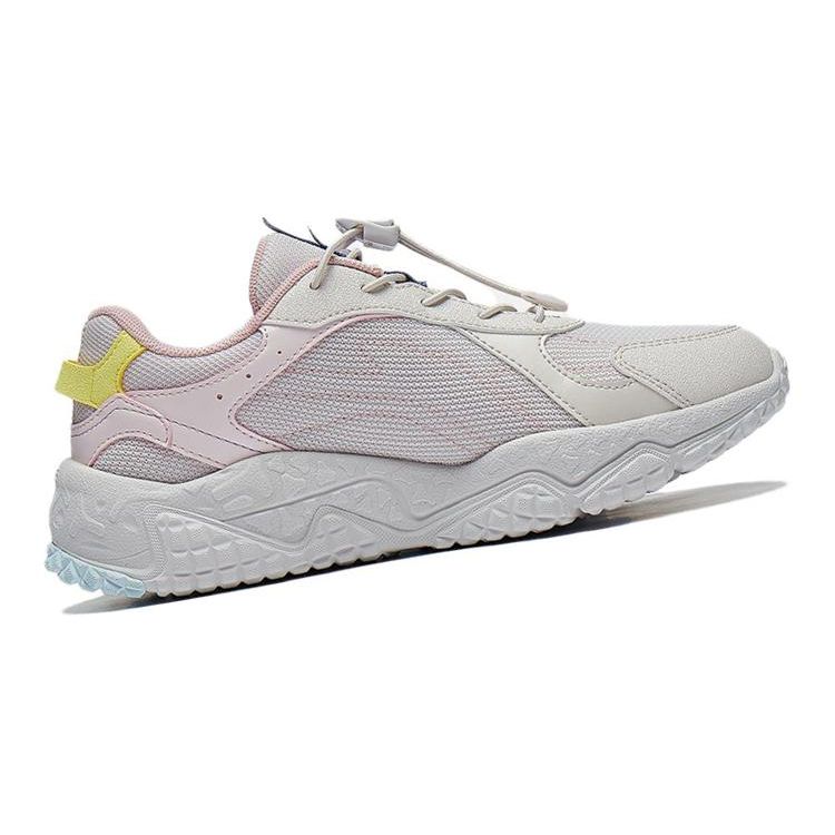 Li Ning Youth V2 Comfortable Non-Slip Rebound Breathable Casual Shoes Kids Sneaker White Gray Pink YKCT160-6