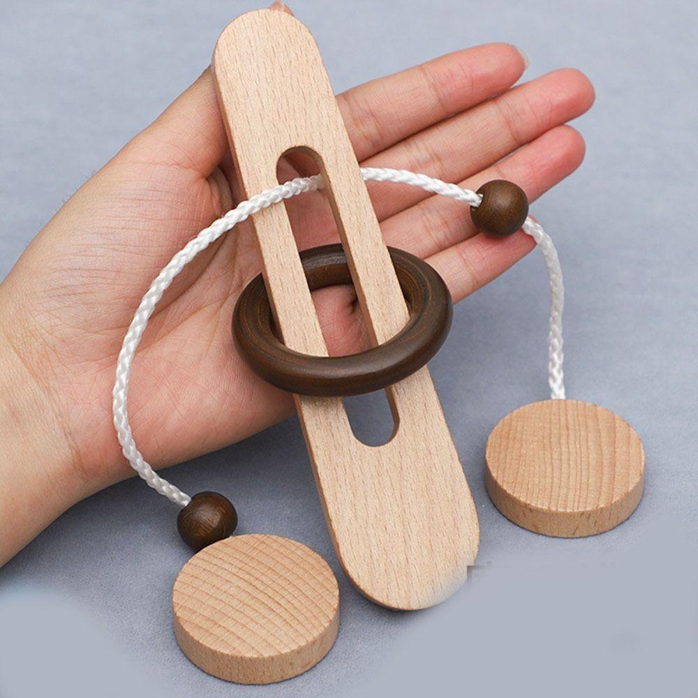 Wooden Threading Rope Loop Puzzle 3D Classic Kids