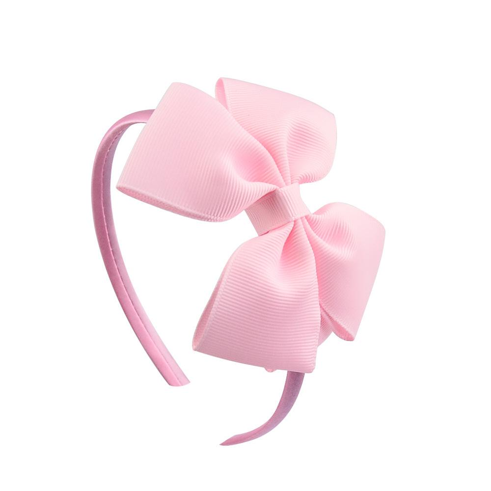 New Fashion Layered Hairbands Solid Grosgrain Ribbon Bows Headband Handmade Boutique Hairhoop Hair Accessories For Women Girls