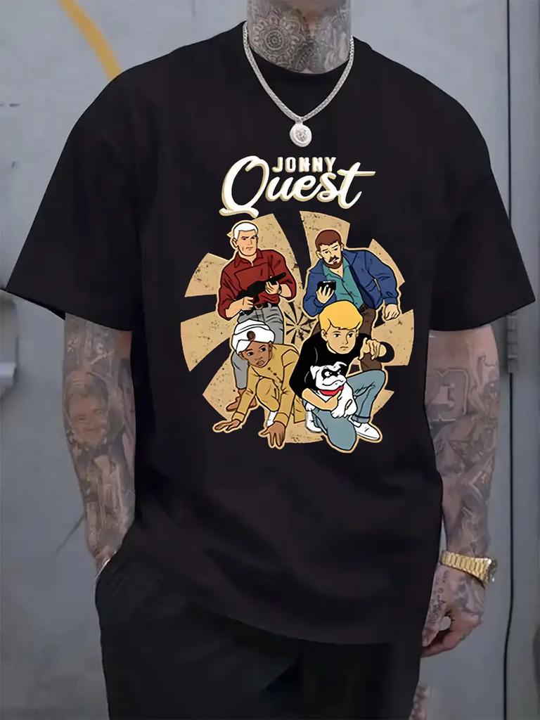 Johnny Quest Graphic Print Short-Sleeve T-shirt - Retro Cartoon Design