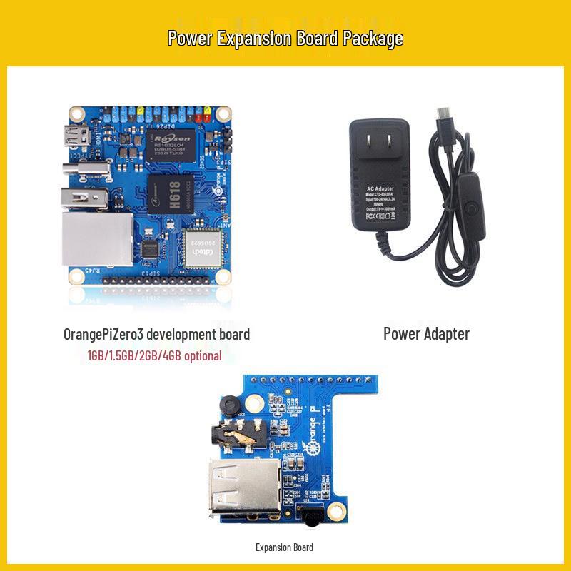 Плата разработки Orange Pi Zero 3 с четырехъядерным процессором Allwinner H618 и гигабитным портом Ethernet