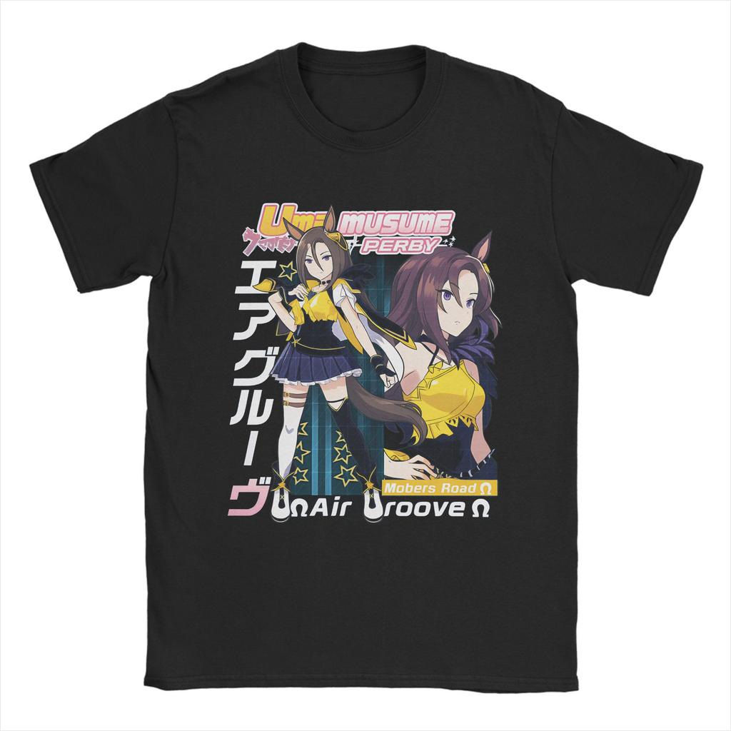 Umamsusme Pretty Derby Anime T-Shirt Men  Vintage Cotton Tee Shirt Crew Neck Short Sleeve T Shirt New Arrival Clothing