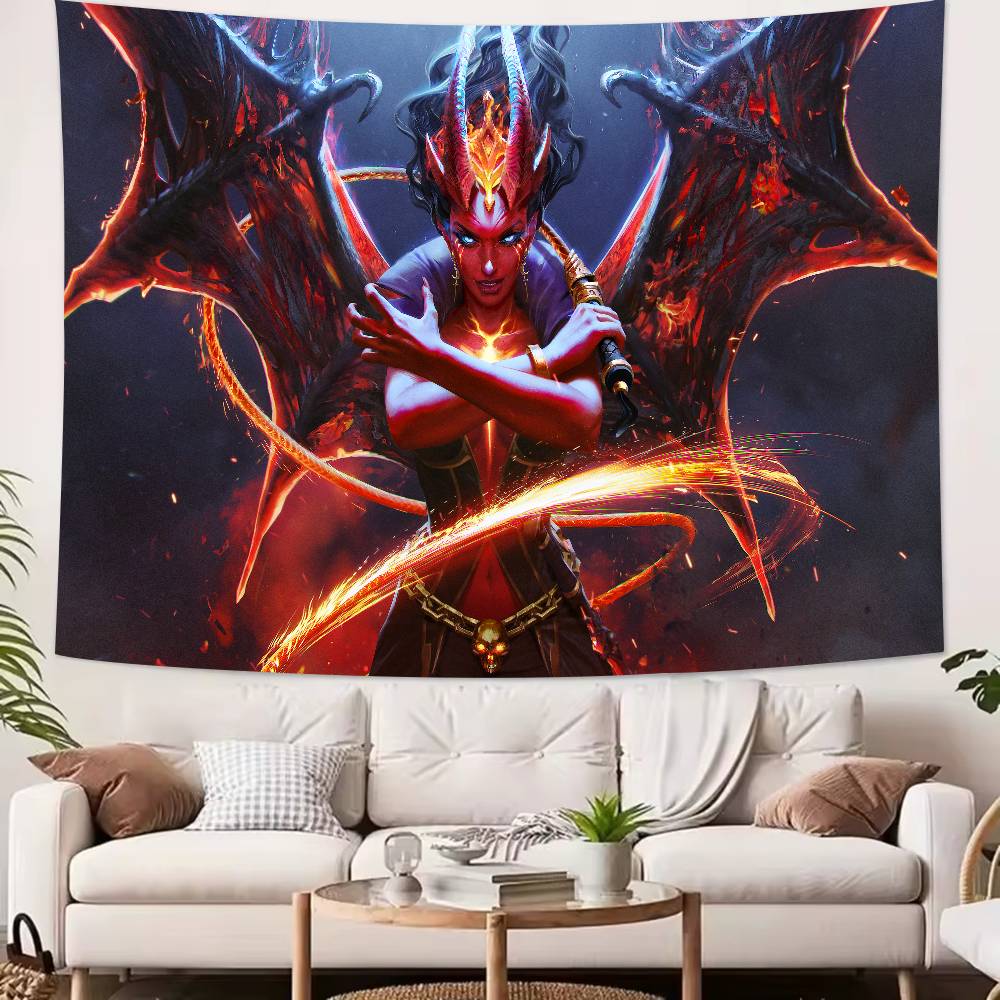 Большой Крутой Модный XL Игровой Гобелен Dota 2 Популярное Украшение Комнаты Настенный Гобелен Искусство Комната Домашний Декор Настенное Искусство Декор