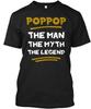 Футболка Poppop The Man Myth Legend Сделано в США Размеры от S до 5XL