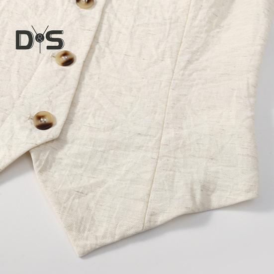 Женский жилет однобортный однотонный без рукавов с V-образным вырезом, облегающий строгий деловой кардиган в стиле ретро для офиса, свадьбы, банкета, жилет