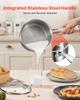 VEVOR 1.5 QT Saucepan, Stainless Steel Saucepan with Glass Lid, Multipurpose Nonstick Stainless Steel Small Cooking Sauce Pot with Ergonomic Handle