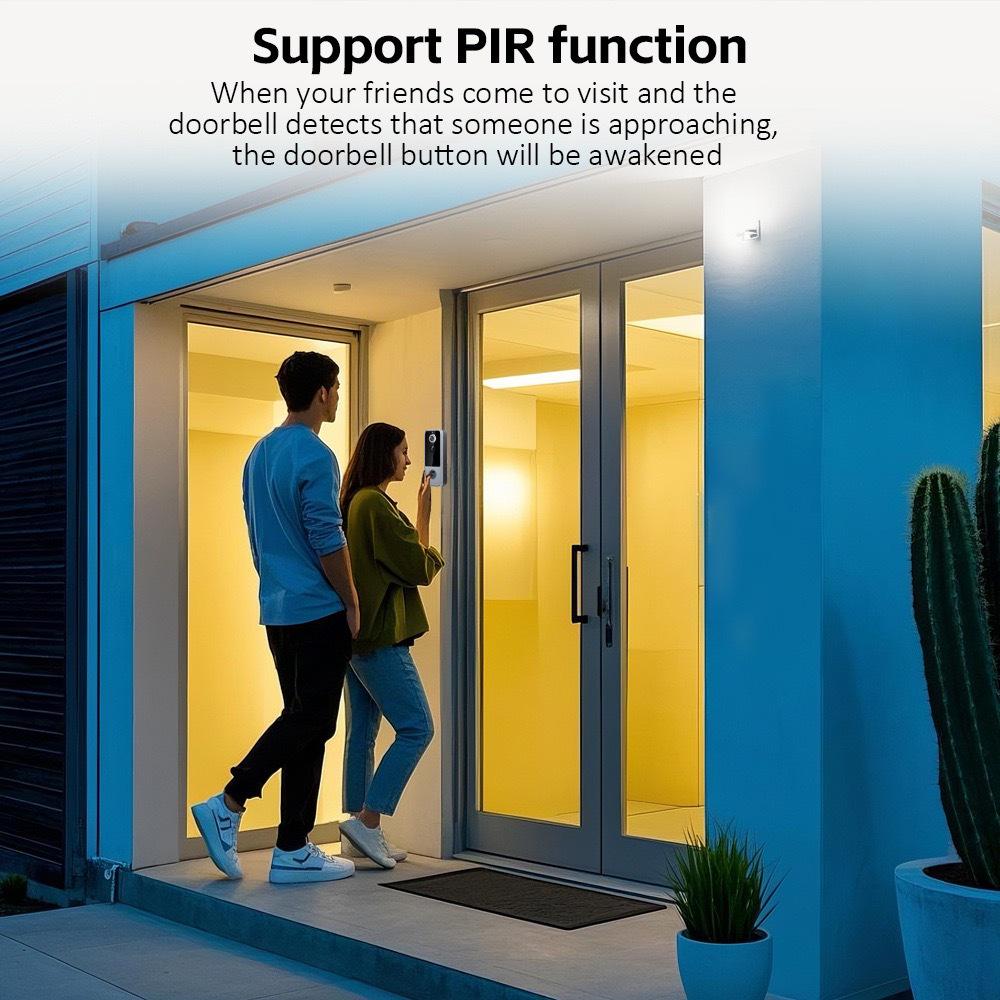 Беспроводной видеодомофон с инфракрасным HD ночным видением и интеллектуальным удаленным мониторингом