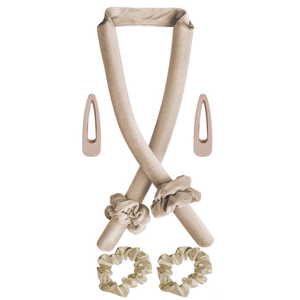 Набор для завивки волос без нагрева для длинных волос, щипцы для завивки волос без нагревания с резинками для волос, зажимами для сна на ночь