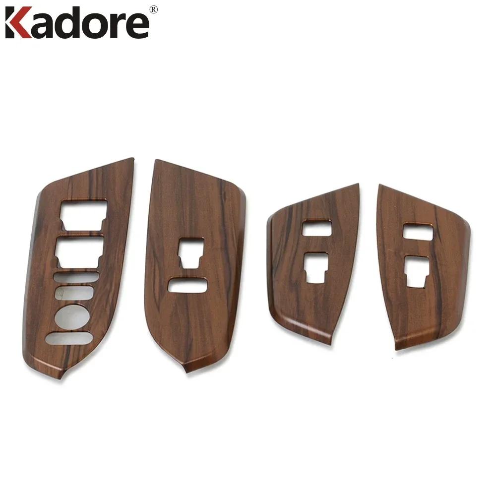 For Honda CRV CR-V 2017- Carbon Fiber Car Inner Door Window Lift Switch Button Panel Cover Trim Interior Accessories