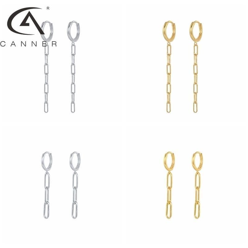 Серьги-кольца из стерлингового серебра 925 пробы с подвесками-цепочками Серьги-кольца S925 Plata для женщин с ретро-подвесками и винтажными кисточками Pendientes