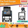 9,7-дюймовый вертикальный экран Tesla Android автомобильное радио для Ford Escape 2007-2011 мультимедийный проигрыватель Carplay навигация GPS 2din