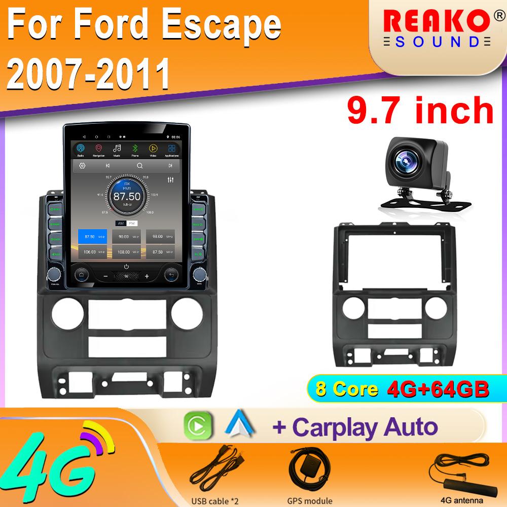 9,7-дюймовый вертикальный экран Tesla Android автомобильное радио для Ford Escape 2007-2011 мультимедийный проигрыватель Carplay навигация GPS 2din