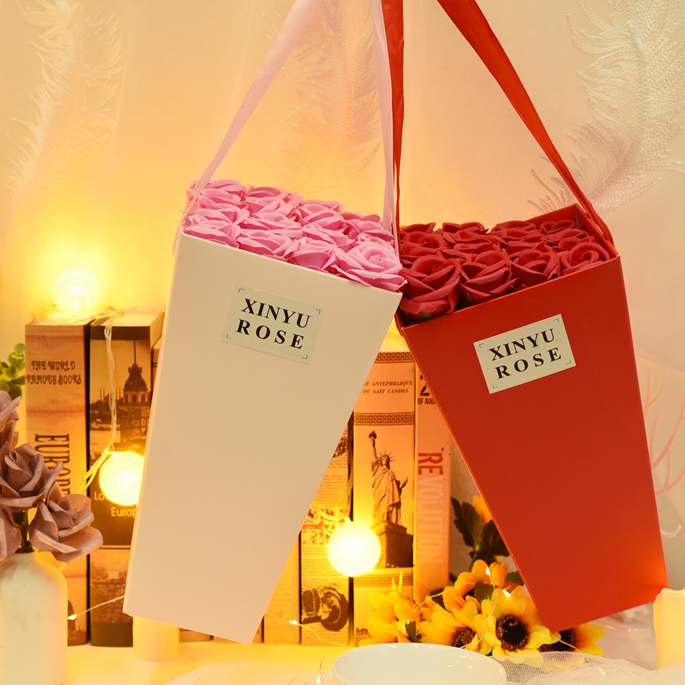 16pcs Soap Rose Flower Bouquet Bath Body Floral Petal Scented Soap Gift Girlfriend Wife Wedding Valentine's Day Women's Day