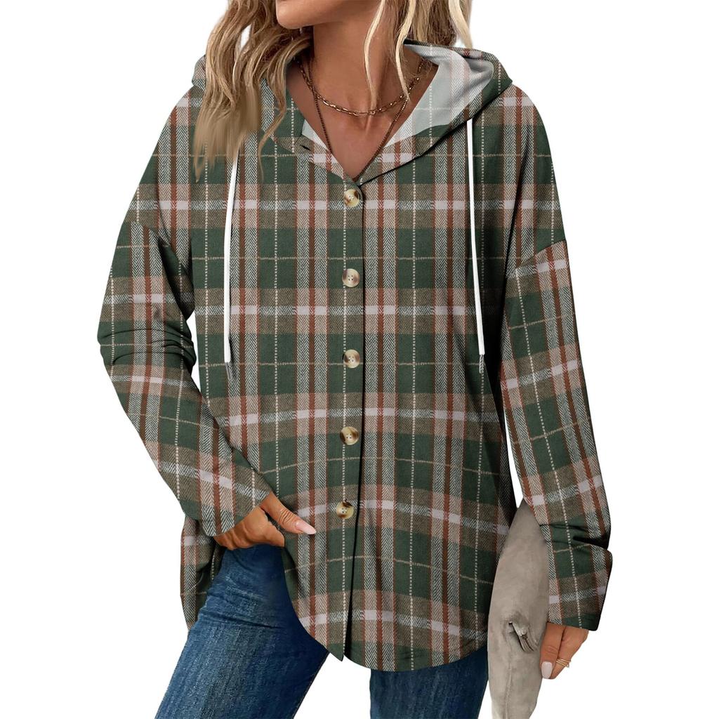 Женское модное повседневное пальто реглан с длинным рукавом и кулиской, винтажное пальто с капюшоном на пуговицах