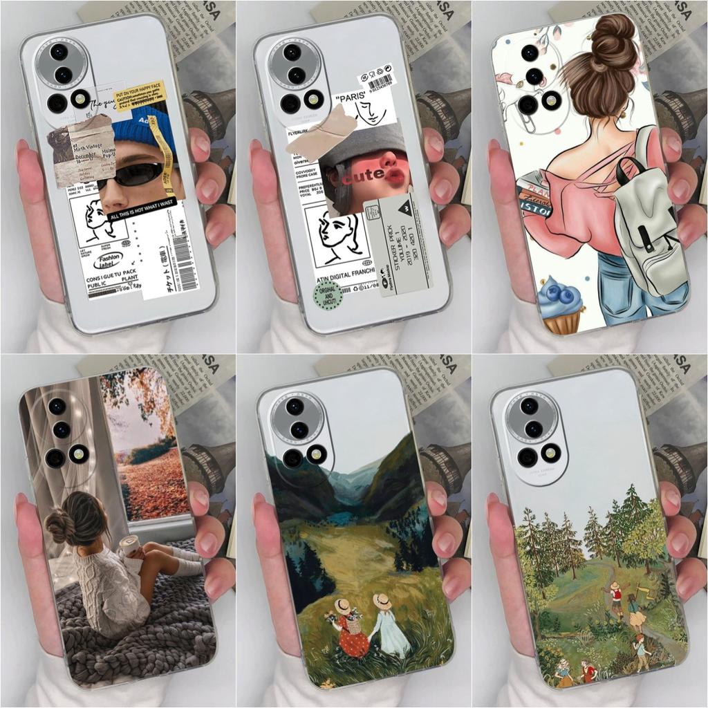 Чехол для Huawei Nova Y72 Pura 70 Nova 12i 12 Pro 5G SE, чехол для телефона, модный чехол для телефона для девочек и мальчиков, прозрачный силиконовый мягкий противоударный бампер из ТПУ, чехол для Honor X8b