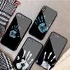 Чехол из закаленного стекла с принтом руки для iPhone 12 11 Pro Max 5 6 7 8 PLUS X XS XR XSMax Shell 12Pro Cover Shell
