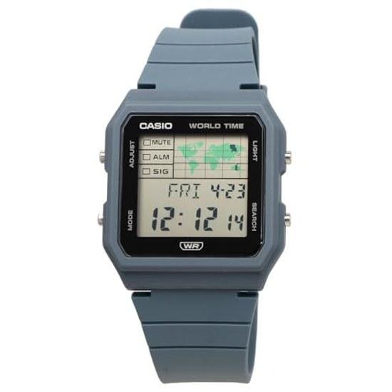 CASIO Цифровые наручные часы унисекс с мировым временем LF-30W-2A сине-серый ремешок из биопластика модель для зарубежного рынка