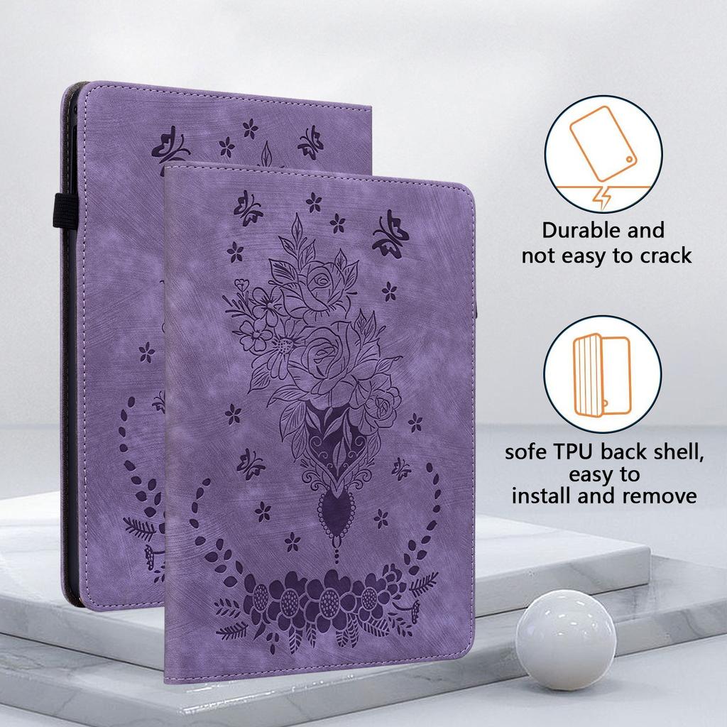 For Samsung Galaxy Tab A11 8.7 Inch SM-X130 SM-X135N 2025 Rose Flower Case Tab A9 8.7 2023 SM-X110 SM-X115 Tablet Cover