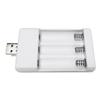 Зарядное устройство для аккумуляторов Aaa/Aa с 3 слотами, USB-адаптер для быстрой зарядки, перезаряжаемая штекерная коробка
