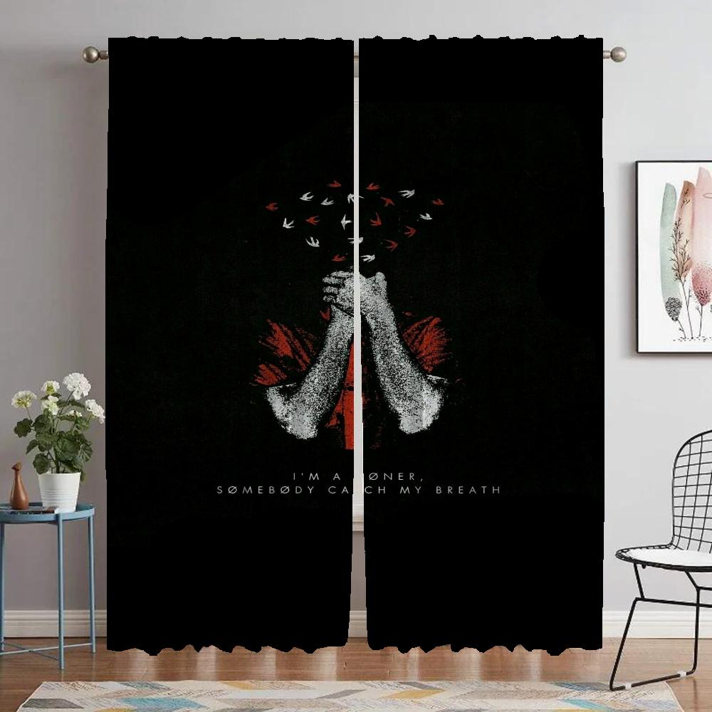 Twenty One Pilots Шторы для гостиной Шторы Тюль для спальни Затемняющие шторы 2 шт Перегородка Кухня Элегантный