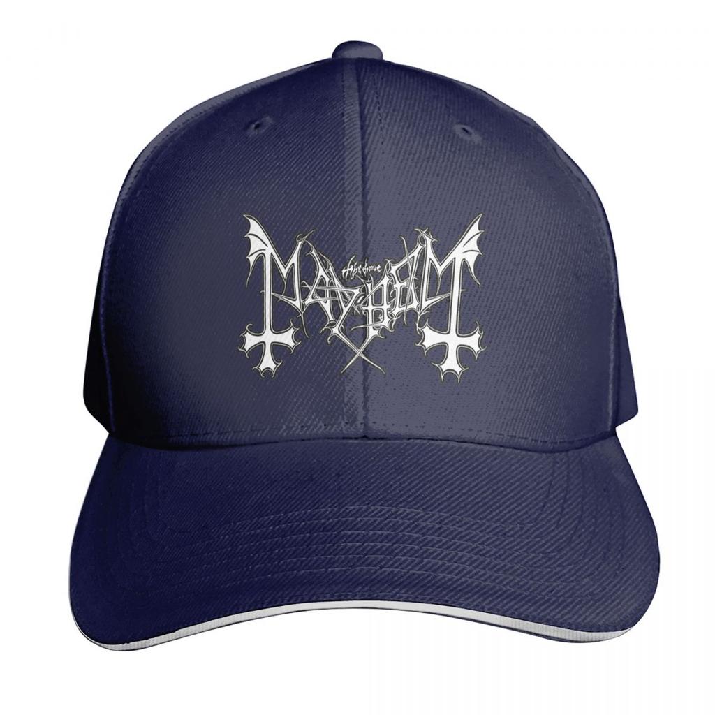 Кепки для блэк-метал группы Mayhem Модные повседневные бейсболки Регулируемая кепка Хип-Хоп Летние Унисекс Бейсболки