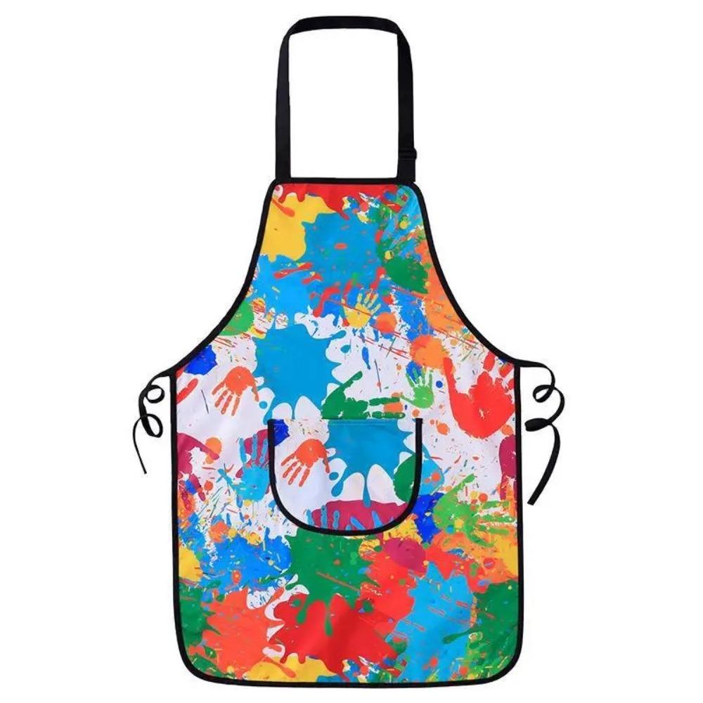 Polyester Children Painting Apron Easy Clean Kitchen Apron Gifts Art Bibs