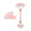 Glowiest Rose Quartz Gua Sha & Roller