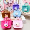 Кошелек для монет Labubu для девочек, маленький подарок, милый мультяшный, съемная кукла, маленькая квадратная сумка, подвеска CLE