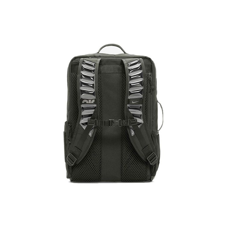 Nike Utility Elite Backpack Zipper Closure Fabric Backpack Men Backpacks Redwood-Green Mystery-Lime CK2656-355