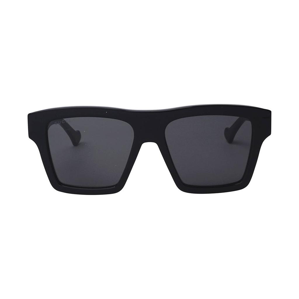 Gucci Square Sunglasses With Dark Gray Lenses And Black Frame Men sunglasses GG0962S-005