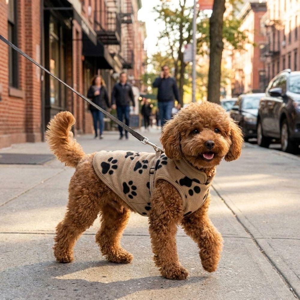 Soft Pet Sleeveless Jumpsuits Warm Pullover Sweatshirt Pullover Dog Coat Cold Weather