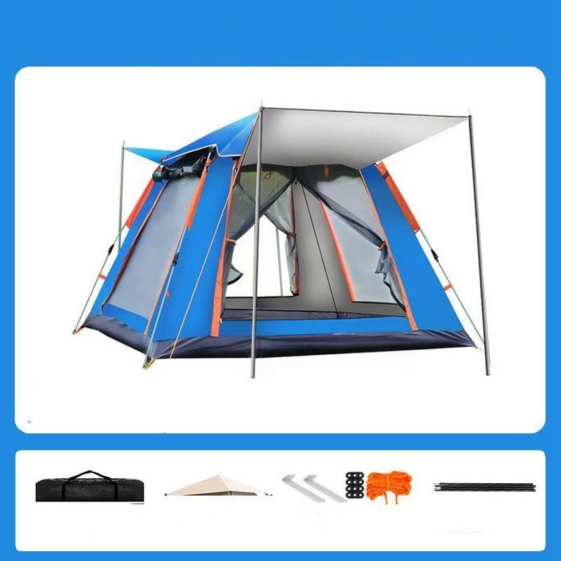 Палатка для открытого парка, 3-6 человек, переносная, кемпинговая, встроенная, полностью автоматическая, кемпинговая палатка