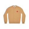(WMNS) COMME des GARCONS PLAY Кардиган с эмблемой Invader 'Верблюжий' Женский AZ-N083-051-3