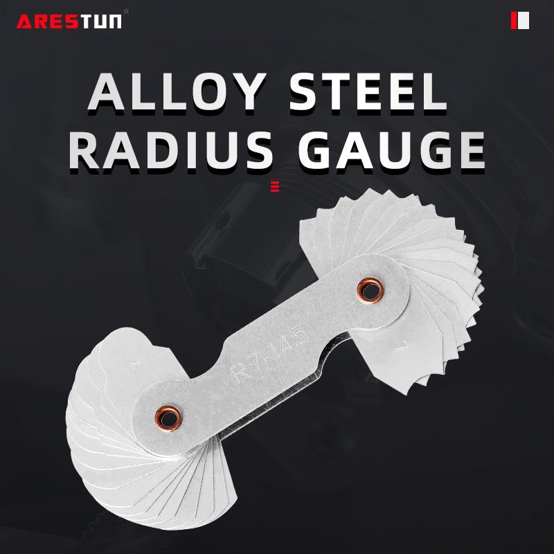 Радиусный шаблон R калибр R1-6,5 7-14,5 15-25 26-80 радиусный калибр пластина галтель наружный внутренний вогнутый выпуклый Измерительные инструменты