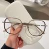 Fashion Polygon TR Glasses Frame Korean Wave Retro Art Wide-brimmed Powder Online Celebrity Anti-blue Glasses Frame.