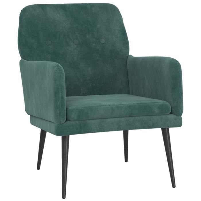 351406 vidaXL Armchair Dark Green 62x79x79 Cm Velvet