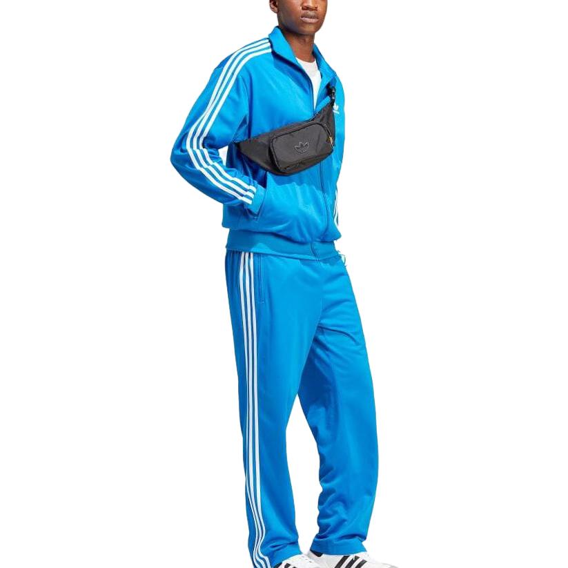 Adidas Оригинальная однотонная полосатая куртка с длинным рукавом на молнии и воротником-стойкой, мужские куртки синего цвета IJ7059